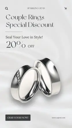 Fashion Couple Rings Sale Instagram Story