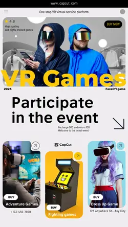 Internet VR Games Event promotion Business