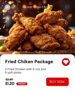 Fried chicken package instagram post