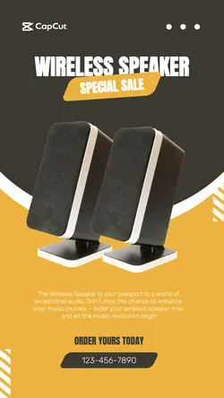 Electronic Wireless Speaker Product Display