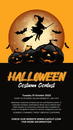 Black and Orange Halloween Instagam Story