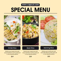 Food and Beverage - Special Rice Menu Instagram Post