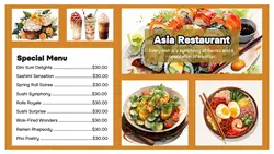 Food Asian Restaurant Menu
