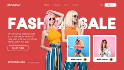 Red Modern UI Fashion Store Showcase Website