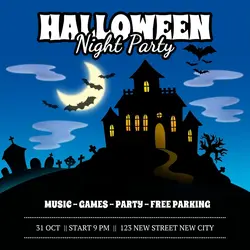 Halloween Night Party Instagram Post