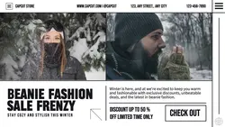 Fashion Beanie Sales Promo Twitter Post