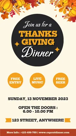 Thanksgiving Dinner Instagram Story