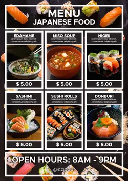 Non-marketing Food Menu Japanese Food