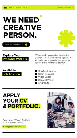 Open Hiting Creative Agency Instagram Story