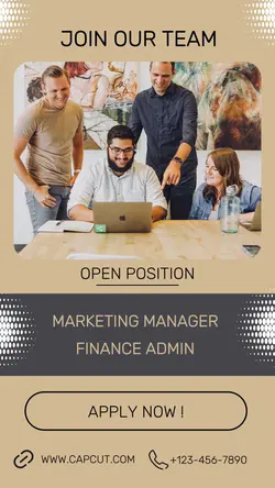 Business Open Recruitment Instagram Story