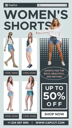 Women's Shorts Sales Promotion Instagram Story