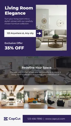 Interior design promotion instagram story