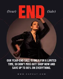 Black and Red Minimal Fashion Sales Instagram Post