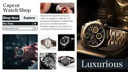 Men's watch industry fashion template design for business promotion needs