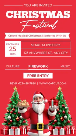 Christmas Festival Celebration Invitation