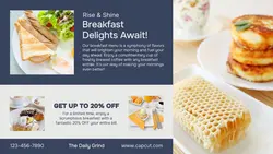 Food breakfast promotion twitter post