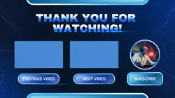 Gaming Youtube Endscreen -  Technology Blue