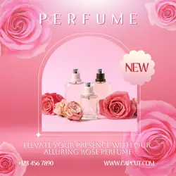 Personal Care New Perfume Product Display Instagram Post Pink Rose 