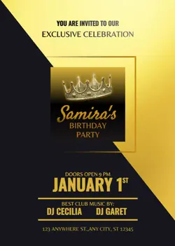 Non-marketing Invitation Birthday Party Exclusive