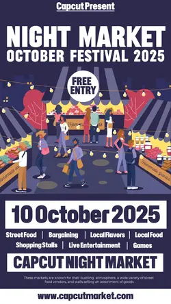 Night Market October Festival Instagram Story