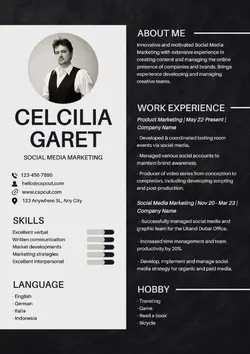 Non-Marketing Social media Marketing Black Minimalist