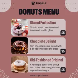 Donuts Menu Display Instagram Post