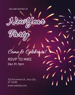 New Year's Day Party Celebration instagram post