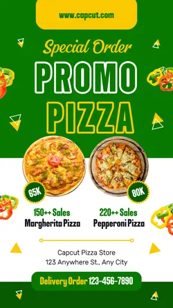 Green Yellow Promo Pizza Instagram Story