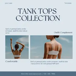 simple blue fashion collection instagram post