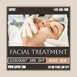 facial treatment instagram post