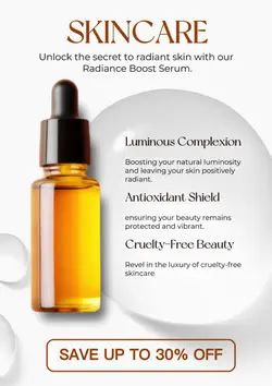 Beauty and Skincare Product Display Adv fyler