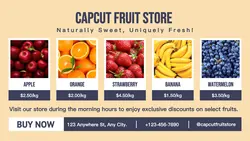 Fruit Store Sale Promotion Twitter Post