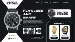 Electronics WATCHES WEB UI DESIGN BLACK