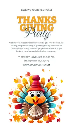 Thanksgiving Party Instagram Story