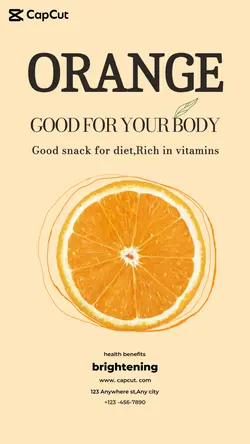 Foods & Beverage Orange Show Minimalist