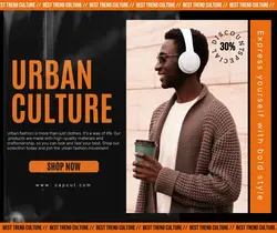 Orange Fashion Facebook Post