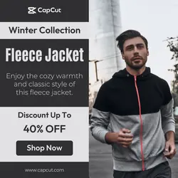 Fleece Jacket Fashion Product Instagram Post
