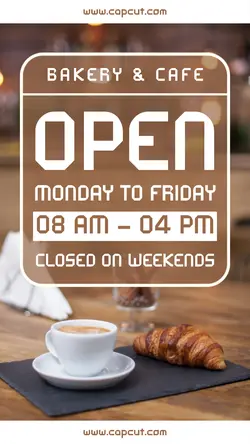 Food and Beverage Open Hours Product Display Instagram Story