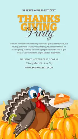 Thanksgiving Party Instagram Story