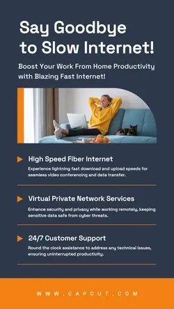 Navy Modern Internet Services Instagram Story