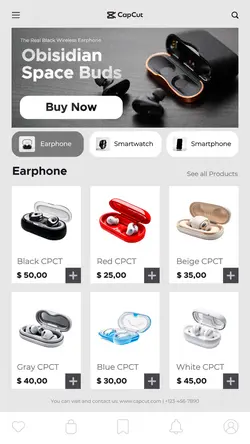 Electronic Obsidian Space Buds Product Display Tik Tok