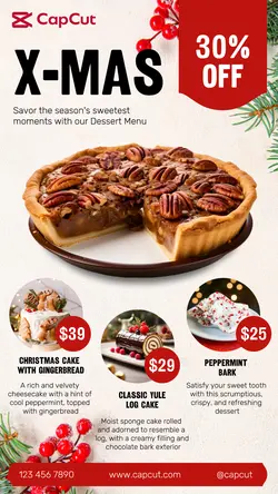 X-mas Dessert Menu Promotion Instagram Story