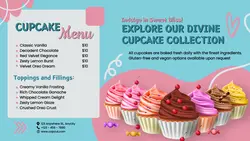 Food CupCake Menu Product Display