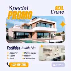 Special Real Estate Promo Young Blue Vintage Minimalist