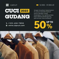 Diskon cuci gudang poster