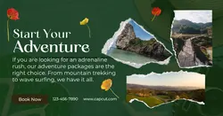 Travel Start Your Adventure Facebook App Ad