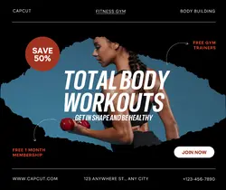 Fitness Gym Promotion Facebook Post 