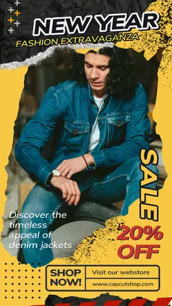 Denim Fashion New Year Sale Instagrm Story