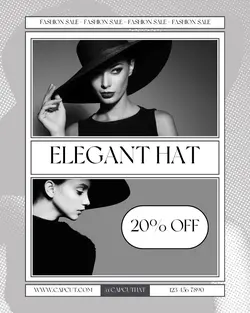 Fashion Promotion Hat Sale Instagram Post Monochrome