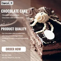 Food & Beverage Chocolate Cake Instagram Post